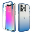 thumbnail image 1 of Mantto iPhone 13 Pro Max Case, 360 Full Body Cover Clear Bumper Protection Case - Shock Proof edges Slim Hybrid Back Silicone Rubber TPU Bumper Gradient Phone Case for iPhone 13 Pro Max - Blue, 1 of 6