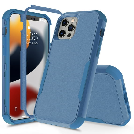 Mantto for iPhone 13 Pro Max Case, Heavy Duty Shockproof Drop Protective Hybrid 3 Layer Full Body Rugged Military Grade Protection Hard PC Phone Cover For iPhone 13 Pro Max, Royalblue