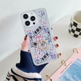 thumbnail image 1 of Mantto for iPhone 14 Pro Case, Cute Leopard / Cow Print / Lines Fashion Design Glitter Diamond Ring Kickstand Cover for Women Girls, Shockproof Durable TPU Transparent Slim Phone Case,E, 1 of 9