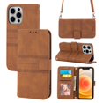 thumbnail image 1 of Mantto for iPhone 14 Pro Max Case with Card Holder,Sleek Leather Crossbody Phone Case with Wallet & Shoulder Strap Flip Magnetic Kickstand Case for iPhone 14 Pro Max, Brown, 1 of 8