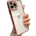 thumbnail image 1 of Mantto for iPhone 14 Pro Max Case for Women, Glitter with Rhinestone Bling Diamond Girly Sparkle Cute Clear Phone Case for iPhone 14 Pro Max, Luxury Pretty Fashion Protective Case for Girls, Rosegold, 1 of 5