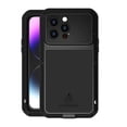 thumbnail image 1 of Mantto iPhone 14 Pro Max Metal Bumper Silicone Case iPhone 14 Pro Max Case Built-in Screen Protector Gorilla Glass Hybrid Military Shockproof Heavy Duty Rugged for iPhone 14 Pro Max 2022, Black, 1 of 7