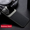 thumbnail image 1 of Mantto for iPhone 15 Case Hybrid Stylish Classic Shell Back Luxury Premium Leather Shockproof+Glass Glossy Protection Soft TPU Bumper Case For Apple iPhone 15 6.1 inches-Black, 1 of 12