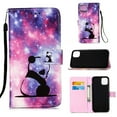thumbnail image 1 of Mantto For iPhone 15 Plus Case, [ 5.4 inch ] PU Leather With Hand Strap Magnetic Closure Cute Pattern Painted Flip Wallet Card Stand Phone Case For Apple iPhone 15 Plus, Panda Baby, 1 of 8
