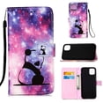thumbnail image 1 of Mantto For iPhone 15 Pro Max Case, [ 5.4 inch ] PU Leather With Hand Strap Magnetic Closure Cute Pattern Painted Flip Wallet Card Stand Phone Case For Apple iPhone 15 Pro Max, Panda Baby, 1 of 8