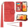 thumbnail image 1 of Mantto for iPhone 15 Pro Wallet Case, PU Leather with Long Crossbody Strap Card Slots Soft TPU Inner Shockproof Protective Flip Cover Phone Case for iPhone 15 Pro 6.1 inch, Red, 1 of 7