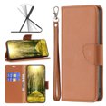 thumbnail image 1 of Mantto iPhone 15 Wallet Case with [RFID Blocking] Card Holder Kickstand Magnetic Wrist Strap, Premium Leather Flip Case Wallet TPU inner Shell For iPhone 15 - 6.1", Brown, 1 of 8