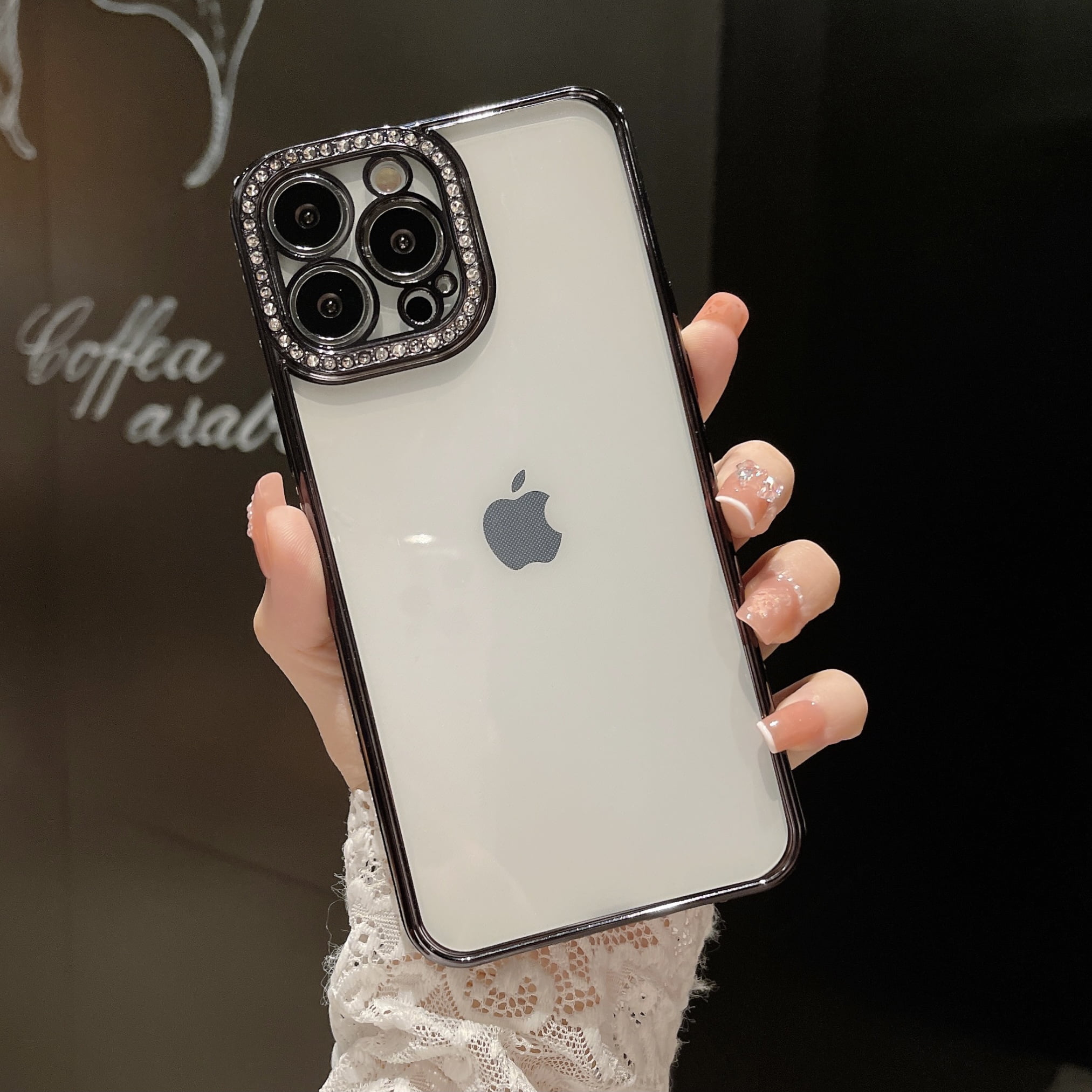 Mantto for iPhone 16 Pro Max Case for Women, Glitter with Rhinestone