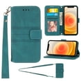 thumbnail image 1 of Mantto for iPhone 16 Pro Max Wallet Case, PU Leather with Long Crossbody Strap Card Slots Soft TPU Inner Shockproof Protective Flip Cover Phone Case for iPhone 16 Pro Max 6.7 inch, Darkgreen, 1 of 10