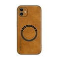 thumbnail image 1 of Mantto for iPhone 16e Case Compatible with MagSafe Charging, Vegan PU Leather Slim Classic Luxury Elegant Thin Drop Protection Protective Cover for iPhone 16e, Brown, 1 of 9