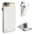 thumbnail image 1 of Mantto for iPhone 7 Plus/8 Plus Back Wallet Case with Card Holder, Magnetic Clasp 3 Card Slots RFID Blocking Premium PU Leather Shockproof Anti-Scratch Wallet Phone Case, White, 1 of 7