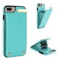 thumbnail image 1 of Mantto for iPhone 7 Plus/8 Plus Back Wallet Case with Card Holder, Magnetic Clasp 3 Card Slots RFID Blocking Premium PU Leather Shockproof Anti-Scratch Wallet Phone Case, Mint, 1 of 7