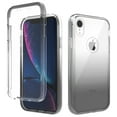 thumbnail image 1 of Mantto iPhone XR Case, Full Body Clear Hybrid Protection Case PC Bumper & Rubber TPU Gradient Bumper Rubber Silicone Phone Case for Apple iPhone XR - Black, 1 of 7