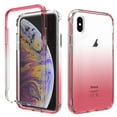 thumbnail image 1 of Mantto iPhone XS Max Case, Full Body Protection Soft Silicone Rubber PC + TPU Shockproof Bumper Gradient Rubber Phone Case for Apple iPhone XS Max - Red, 1 of 1