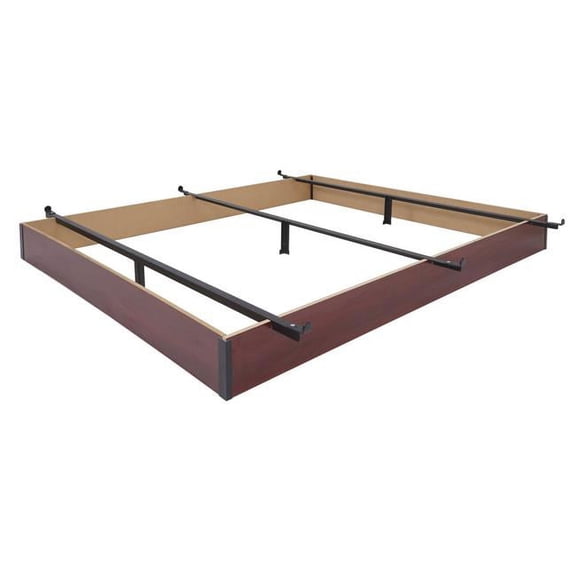Mantua Wood Adjustable Bed Frame, Twin, Brown/Black