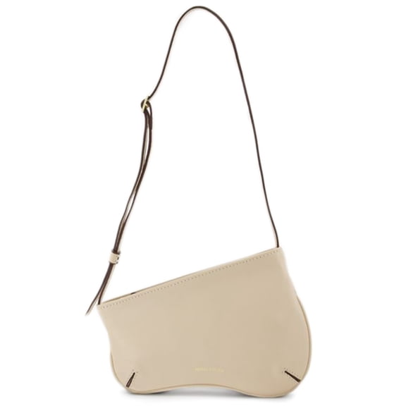 Manu Atelier Women's Mini Curve Hobo Bag  - Ivory - Leather Neutrals