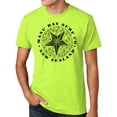 thumbnail image 1 of Manu Bay Surf Company BLACK STARFISH Mens High Visibility Surfing T-shirt, Medium Neon Yellow, 1 of 2