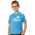 thumbnail image 1 of Manu Bay Surf Company Kids WHITE LOGO Surfer Youth T-shirt, XL Blue Moon, 1 of 2