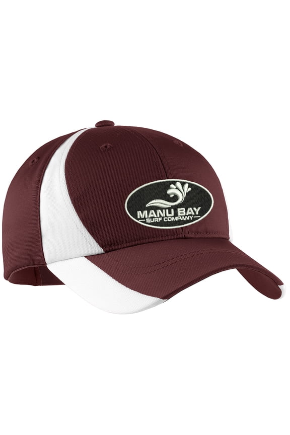 LOGO Dry Zone Nylon Hat, Maroon/White