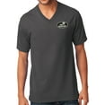 thumbnail image 1 of Manu Bay Surf Company LOGO Patch Men's V-neck Tee Shirt, Small Charcoal, 1 of 3