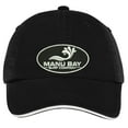thumbnail image 1 of Manu Bay Surf Company Logo Patch Hat Cap, Black/White, 1 of 3