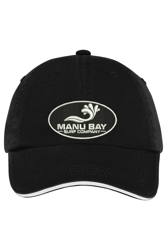 Logo Patch Hat Cap, Black/White