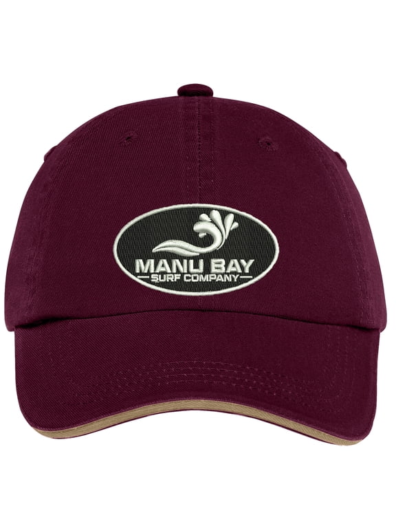 Logo Patch Hat Cap, Maroon/Khaki