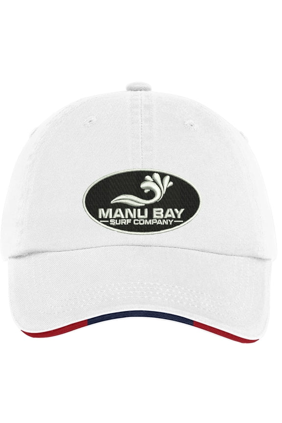 Logo Patch Hat Cap, White/Classic Navy/Red