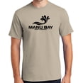 thumbnail image 1 of Manu Bay Surf Company Mens BLACK LOGO Surfer Cotton T-shirt, 2XL Light Sand, 1 of 2