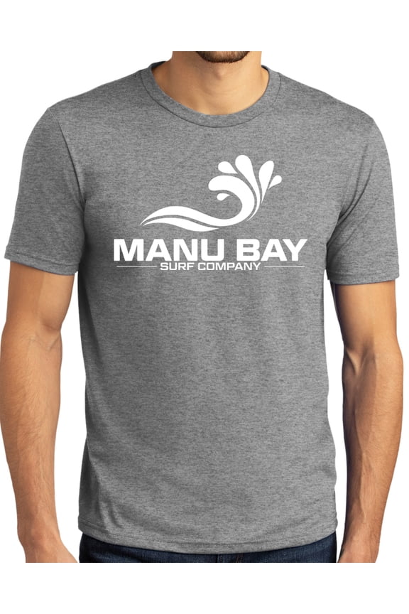 Mens WHITE LOGO Surfer Revolutionary T-shirt, Large Grey Frost