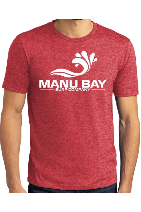 Mens WHITE LOGO Surfer Revolutionary T-shirt, Large Red Frost