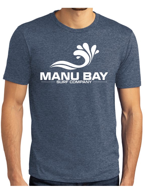Mens WHITE LOGO Surfer Revolutionary T-shirt, Small Navy Frost