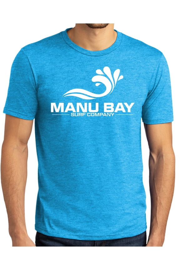 Mens WHITE LOGO Surfer Revolutionary T-shirt, XL Turquoise Frost