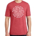 thumbnail image 1 of Manu Bay Surf Company Mens WHITE OCTOPUS Surfer Triblend T-shirt, 4XL Red Frost, 1 of 3