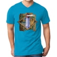thumbnail image 1 of Manu Bay Surf Company SURF LIGHTHOUSE Surfer T-shirt, Medium Light Turquoise, 1 of 3