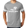 thumbnail image 1 of Manu Bay Surf Company WHITE LOGO Game Tee Shirt, 2XL Heathered Nickel/White, 1 of 3