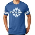 thumbnail image 1 of Manu Bay Surf Company WHITE SURFBOARDS surfer Tee Shirt, 4XL Heathered Royal/White, 1 of 3