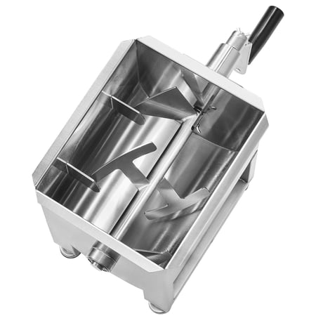 Manual 15-Pound Capacity Sausage Meat Mixer, Silver - for Food Grinder & Processing