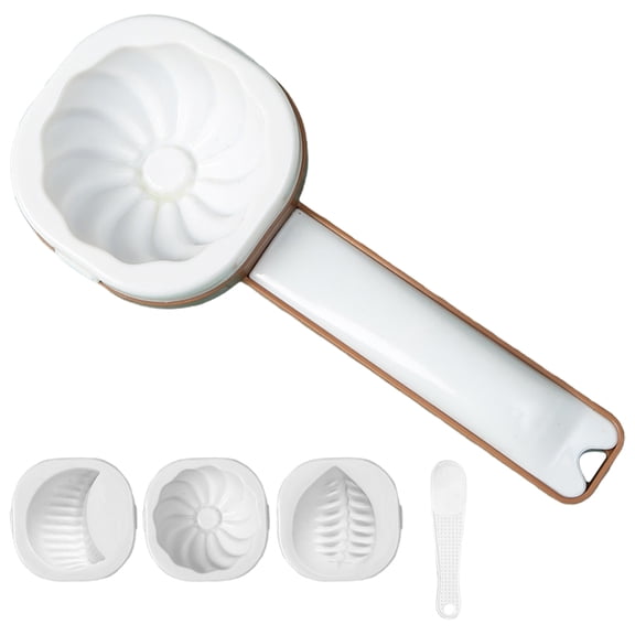Manual 3 Shape Dumpling And Bun Maker Mold, Reusable Dough Press Pie Pierogi Sealer For Home Cooking, Simple Dumpling Wrapper Tool For Kitchen, Coffee 21x9cm