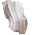 thumbnail image 1 of Manual 46 X 60-Inch Basketweave Heart 2-Layer Cotton Throw Blanket, White, 1 of 2