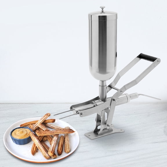 Manual 5L Stainless Steel Donut Filling Machine Filler For Snack Dessert Spain Churro Donut Machine 5L Manual Churros Pastry Fruit Filler Stainless Steel 5L Manual Snack Dessert Maker