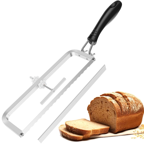 Manual Adjustable Homemade Bread Knife with Precision Thickness Guide Sourdough Slicer for Homemade Bread Sourdough Loaf Incisive Serrated Stainless Steel Blade for Toast