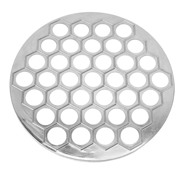 Manual Aluminum Alloy Pelmeni Maker and Meat Dumpling Mold 37 Holes Silver Double Unit Design 10.2 inches / 26.0 cm Traditional Pasta Stamp Cooking Tool for Perfect Pierogi Ravioli Turnovers