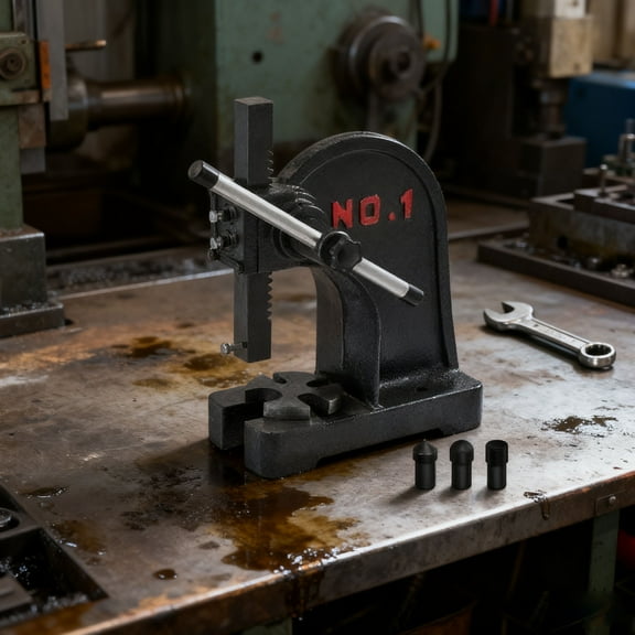 Manual Arbor Press, 1 Ton Manual Lever Press, 5.5in Work Height Heavy-duty Press Machine for Forming, Bending, Stretching