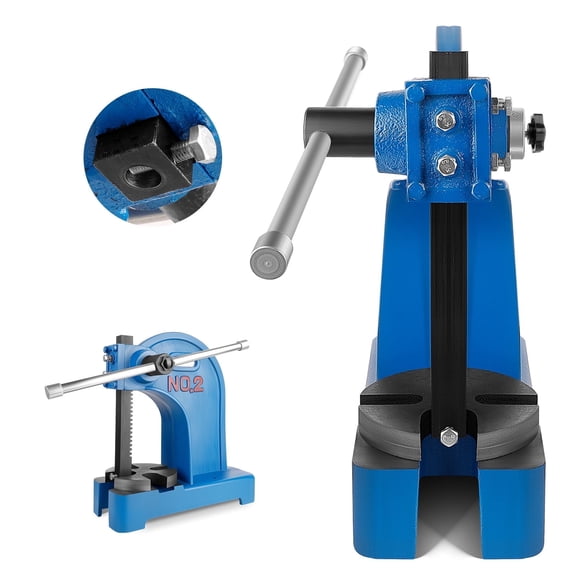 Manual Arbor Press, 2 Ton Cast Iron Press Machine, 8.5in Work Height Manual Lever Press for Forming, Stretching, Bending