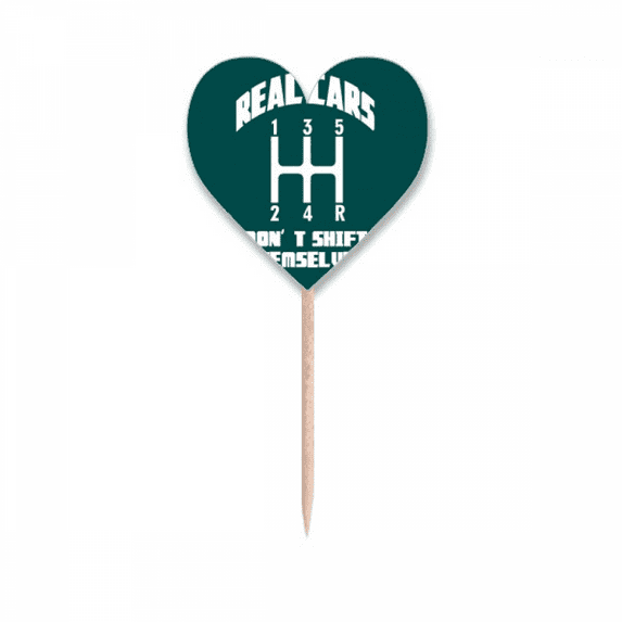 Manual Automatic Driving Gear Toothpick Flags Heart Lable Cupcake Picks