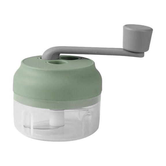 Manual Baby Food Grinder Garlic Chopper, Portable Hand Operated Crusher For Outdoor Picnic, BPA Free Mincer For Vegetable Fruit Puree, Green 100ml