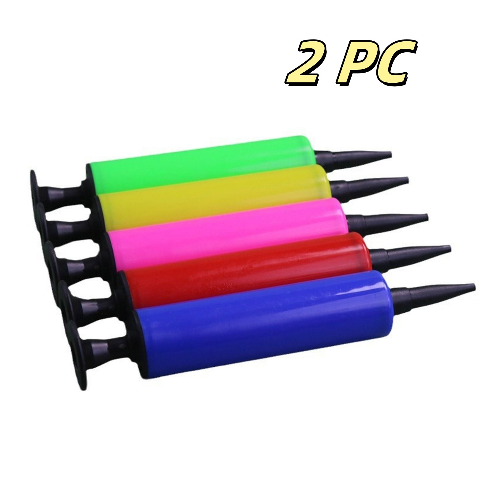 Hand Held Balloon Pump 2-Pack - Dual Action Inflator For Parties, Portable And Easy To Use