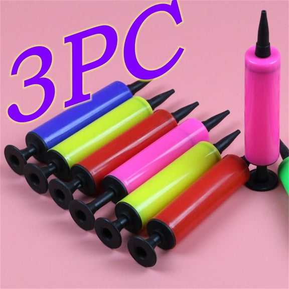 Manual Balloon Pumps Hand Balloon Pump 3PC 6.7 Inch Portable Hand Held Balloon Blower Pump Portable Reusable Plastic Small Balloon Pump for Party Balloons