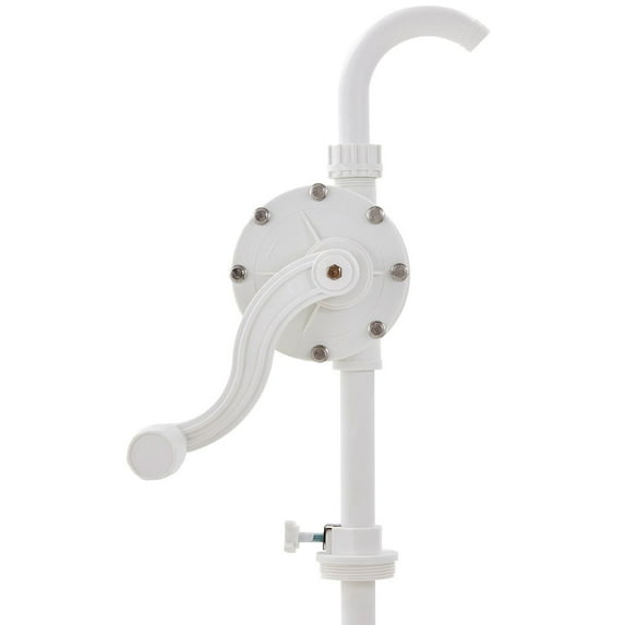 Manual Barrel Pump, 6.5 GPM High Flow, Adjustable Suction Tube Fits 5 to 55 Gallon Drums - Transfers Water, Alcohol, Corrosive Liquids